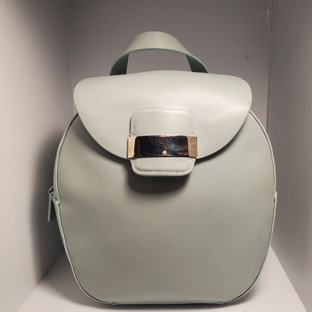Sergio Rossi Backpack - Sky Blue - Bag‎ with Metal accent